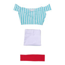 Cosplay Costume Nami OP Heroines Top Pants Set Blue Women Halloween Carnival Party Outfits