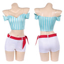 Cosplay Costume Nami OP Heroines Top Pants Set Blue Women Halloween Carnival Party Outfits