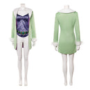 Cosplay Costume Nefertari Vivi Miss Wednesday One Piece Season 2 Fullset Green Women Halloween Carnival Party Outfits