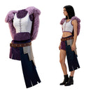 Cosplay Costume Nico Robin Elbaph Arc Top Skirt Cape Purple Women Halloween Carnival Party Outfits