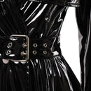 Cosplay Costume Nico Robin Season 2 Leather Dress Black Women Halloween Carnival Party Outfits