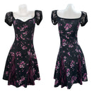 Cosplay Costume Nikki Freeman Obsession (2026) Printed Dress Black Women Halloween Carnival Party Outfits