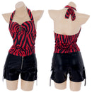 Cosplay Costume Nikki Freeman Obsession (2026) Striped Top Pants Budget Friendly Red Women Halloween Carnival Party Outfits