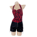 Cosplay Costume Nikki Freeman Obsession (2026) Striped Top Pants Budget Friendly Red Women Halloween Carnival Party Outfits