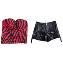 Cosplay Costume Nikki Freeman Obsession (2026) Striped Top Pants Budget Friendly Red Women Halloween Carnival Party Outfits