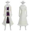Cosplay Costume Niko Robin One Piece Season 2 Coat Top Skirt Hat Set Purple Women Halloween Carnival Party Outfit