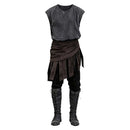Cosplay Costume Odysseus The Odyssey (2026) Top Pants Set Black Men Halloween Carnival Party Outfits