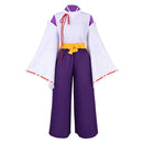 Cosplay Costume Oniyasha Zeami Motokiyo The World Is Dancing Top Pants Purple Women Halloween Carnival Party Outfits