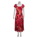 Cosplay Costume Patricia Widow's Bay (2026) Printed Dress Orange Women Halloween Carnival Party Outfits TV: Widow's Bay