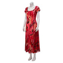 Cosplay Costume Patricia Widow's Bay (2026) Printed Dress Orange Women Halloween Carnival Party Outfits TV: Widow's Bay