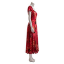 Cosplay Costume Patricia Widow's Bay (2026) Printed Dress Orange Women Halloween Carnival Party Outfits TV: Widow's Bay