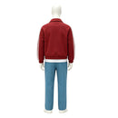 Cosplay Costume Philip J.Fry Futurama Jacket Pants Apron Set Red Men Halloween Carnival Party Outfits