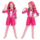 Cosplay Costume Pink Heart Wicked Wonderland (2026) Suit Top Pants Fullset Pink Kids Children Halloween Carnival Party Outfits