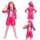 Cosplay Costume Pink Heart Wicked Wonderland (2026) Suit Top Pants Fullset Pink Kids Children Halloween Carnival Party Outfits