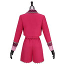 Cosplay Costume Pink Heart Wicked Wonderland (2026) Suit Uniform Top Pants Fullset Pink Women Halloween Carnival Party Outfits
