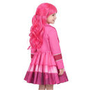 Cosplay Costume Pink Wicked Wonderland Coat Dress Pink Kids Children Halloween Carnival Party Outfits