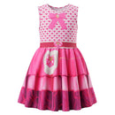 Cosplay Costume Pink Wicked Wonderland Coat Dress Pink Kids Children Halloween Carnival Party Outfits