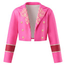 Cosplay Costume Pink Wicked Wonderland Coat Dress Pink Kids Children Halloween Carnival Party Outfits