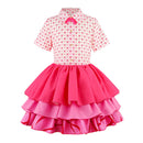 Cosplay Costume Pink Wicked Wonderland Uniform Skirt Set Pink Kids Children Halloween Carnival Party Outfits