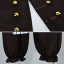 Cosplay Costume Pirate Fullset Renaissance Black Men Halloween Carnival Party Outfits