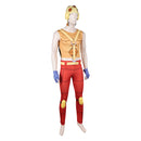 Cosplay Costume Pocoloco Steel Ball Run Top Pants Hat Set Yellow Men Halloween Carnival Party Outfits
