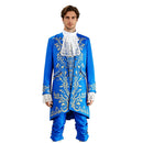 Cosplay Costume Prince Adam Court Noble Attire Uniform Suit Set Budget Friendly Renaissance Blue Men Halloween Carnival Party Outfits