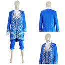 Cosplay Costume Prince Adam Court Noble Attire Uniform Suit Set Budget Friendly Renaissance Blue Men Halloween Carnival Party Outfits
