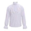 Cosplay Costume Prince Adam Medieval Linen Shirt Renaissance White Women Halloween Carnival Party Outfits