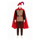 Cosplay Costume Prince Phillip Fullset Red Men Halloween Carnival Party Outfits
