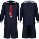 Cosplay Costume Quico El Chavo del Ocho Fullset Navy Suit Blue Men Halloween Carnival Party Outfits