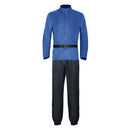 Cosplay Costume Rafal Orb: On the Movements of the Earth Top Pants Set Blue Men Halloween Carnival Party Outfits