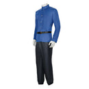 Cosplay Costume Rafal Orb: On the Movements of the Earth Top Pants Set Blue Men Halloween Carnival Party Outfits