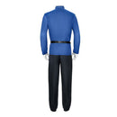 Cosplay Costume Rafal Orb: On the Movements of the Earth Top Pants Set Blue Men Halloween Carnival Party Outfits