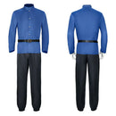Cosplay Costume Rafal Orb: On the Movements of the Earth Top Pants Set Blue Men Halloween Carnival Party Outfits