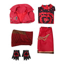 Cosplay Costume Red Descendants: Wicked Wonderland Leather Jacket Top Pants Red Women Halloween Carnival Party Outfits