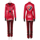 Cosplay Costume Red Descendants: Wicked Wonderland Leather Jacket Top Pants Red Women Halloween Carnival Party Outfits
