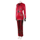 Cosplay Costume Red Descendants: Wicked Wonderland Leather Jacket Top Pants Red Women Halloween Carnival Party Outfits