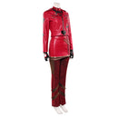 Cosplay Costume Red Descendants: Wicked Wonderland Leather Jacket Top Pants Red Women Halloween Carnival Party Outfits