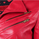 Cosplay Costume Red Descendants: Wicked Wonderland Leather Jacket Top Pants Red Women Halloween Carnival Party Outfits