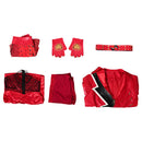 Cosplay Costume Red Descendants: Wicked Wonderland Leather Top Pants Set Red Women Halloween Carnival Party Outfits