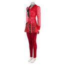 Cosplay Costume Red Descendants: Wicked Wonderland Leather Top Pants Set Red Women Halloween Carnival Party Outfits