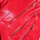 Cosplay Costume Red Descendants: Wicked Wonderland Leather Top Pants Set Red Women Halloween Carnival Party Outfits