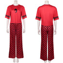 Cosplay Costume Red Descendants: Wicked Wonderland Pajamas Sleepwear Top Pants Red Women Halloween Carnival Party Outfits