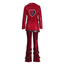 Cosplay Costume Red Descendants: Wicked Wonderland Top Pants Set Red Women Halloween Carnival Party Outfits