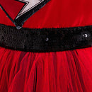 Cosplay Costume Red Wicked Wonderland Mesh Tutu Dress Red Kids Children Halloween Carnival Party Outfits