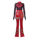 Cosplay Costume Red Wicked Wonderland Shirt Skirt Pants Set Red Women Halloween Carnival Party Outfits