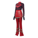 Cosplay Costume Red Wicked Wonderland Shirt Skirt Pants Set Red Women Halloween Carnival Party Outfits