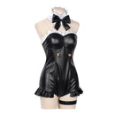 Cosplay Costume Rem Re Zero Witch Design Leather Sexy Lingerie Jumpsuit Black Women Halloween Carnival Party Outfits