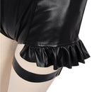Cosplay Costume Rem Re Zero Witch Design Leather Sexy Lingerie Jumpsuit Black Women Halloween Carnival Party Outfits