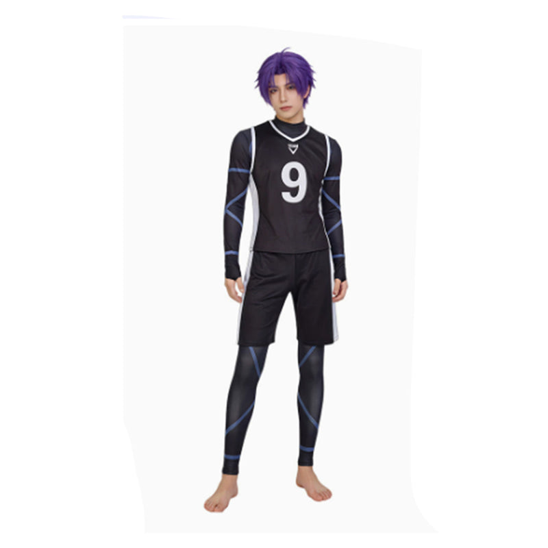 Traje De Fútbol Cosplay Blue Lock De Reo Mikage – Conjunto Completo Con Camiseta, Pantalón, Mangas Y Calcetines, Tallas S A XXL, Para Halloween Y Deporte